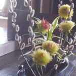 ネコヤナギと生け花