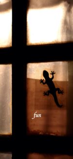 ヤモリのシルエット