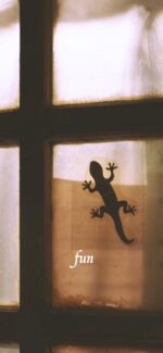 ヤモリのシルエット