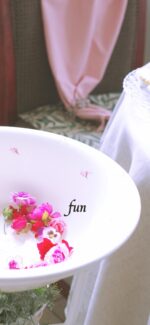 ボールに飾った花