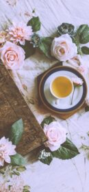 バラとお茶