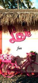 ピンクの自転車