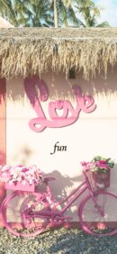 ピンクの自転車