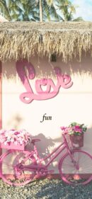 ピンクの自転車