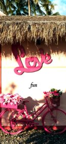 ピンクの自転車