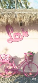 ピンクの自転車