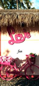 ピンクの自転車