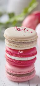 ピンクの マカロン